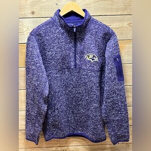 Antigua Baltimore Ravens Fortune Quarter-Zip Pullover